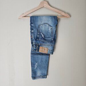 One Teaspoon Freebirds II Low-rise Distressed Skinny Jeans - Blue Blonde - Sz 26